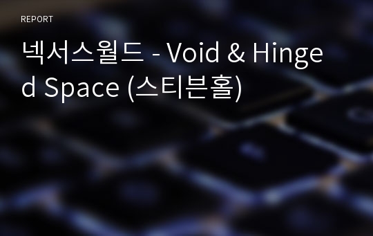 넥서스월드 - Void &amp; Hinged Space (스티븐홀)