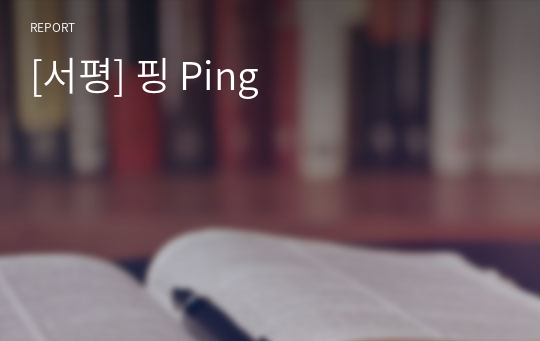 [서평] 핑 Ping