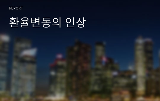 환율변동의 인상