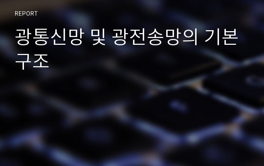 광통신망 및 광전송망의 기본구조