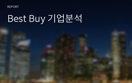 Best Buy 기업분석