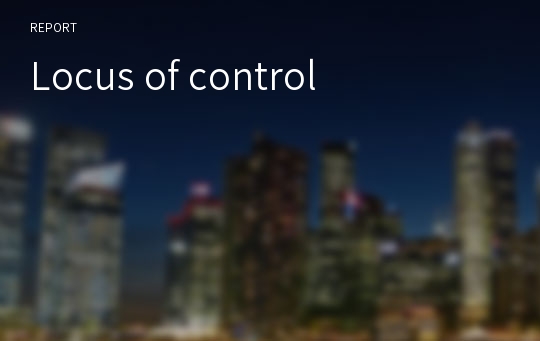 Locus of control