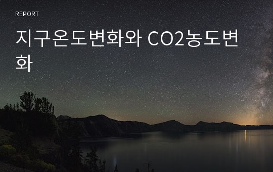 지구온도변화와 CO2농도변화