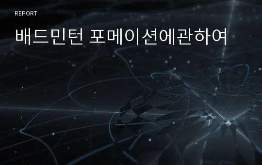 배드민턴 포메이션에관하여