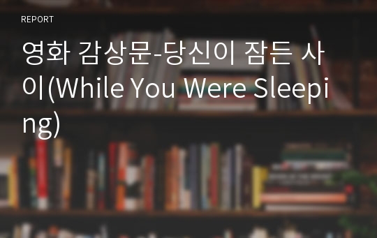 영화 감상문-당신이 잠든 사이(While You Were Sleeping)