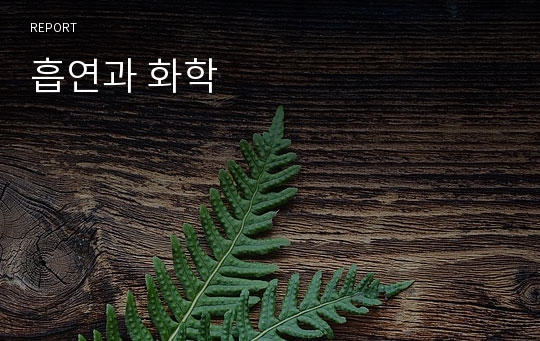 흡연과 화학