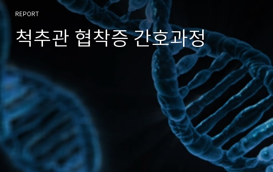 척추관 협착증 간호과정