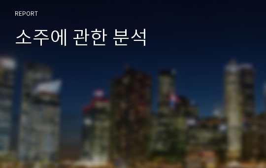 소주에 관한 분석