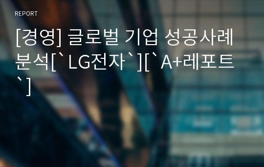 [경영] 글로벌 기업 성공사례 분석[`LG전자`][`A+레포트`]