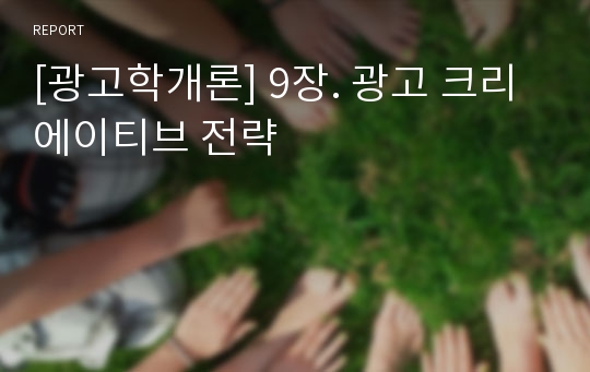 [광고학개론] 9장. 광고 크리에이티브 전략