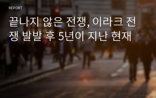 끝나지 않은 전쟁, 이라크 전쟁 발발 후 5년이 지난 현재