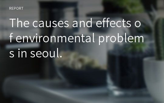 The causes and effects of environmental problems in seoul.