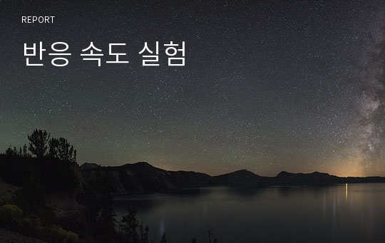 반응 속도 실험