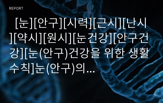   [눈][안구][시력][근시][난시][약시][원시][눈건강][안구건강][눈(안구)건강을 위한 생활수칙]눈(안구)의 구조, 근시와 난시, 약시와 원시, 눈(안구)건강에 이로운 음식, 눈(안구)건강을 위한 생활수칙 심층 분석