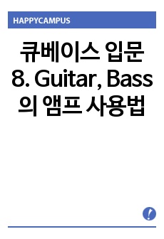 큐베이스 입문 8. Guitar, Bass의 앰프 사용법