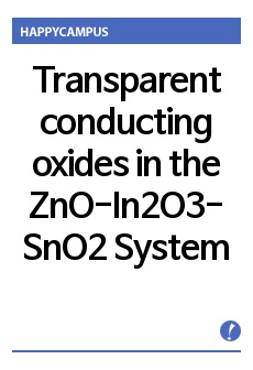 Transparent conducting oxides in the ZnO-In2O3-SnO2 System