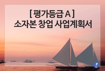 [ 평가등급 A ] 소자본 창업 사업계획서