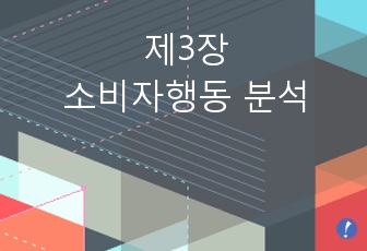 제3장 소비자행동 분석