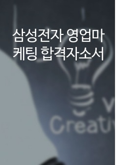 삼성전자 영업마케팅 합격자소서