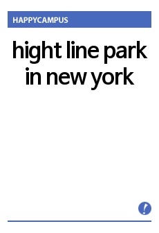 hight line park in new york