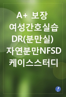 A+ 보장 여성간호학 실습 DR(분만실) 케이스스터디 - 교수님, 수간호사님께 다 칭찬받은 자료