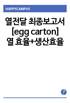 열전달 최종보고서[egg carton]