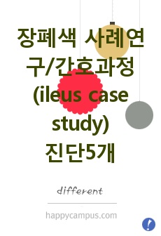 장폐색 사례연구/간호과정(ileus case study)진단5개