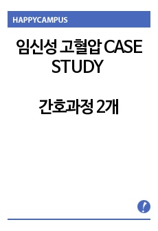 임신성 고혈압 CASE STUDY 간호과정 2개 A+ 사례도 적었어요