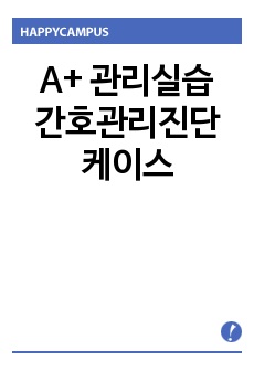 A+ 간호관리학 실습 간호관리진단 케이스