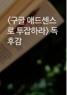 <구글 애드센스로 투잡하라> 독후감