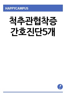 척추관협착증 간호진단5개