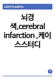 뇌경색,cerebral infarction ,케이스스터디