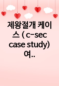 제왕절개 케이스 ( c-sec case study) 여성간호과정