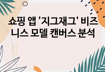 쇼핑 앱 '지그재그' 비즈니스 모델 캔버스 분석