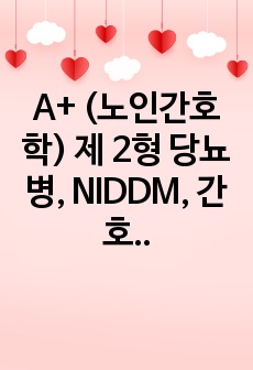 A+ (노인간호학) 제 2형 당뇨병, NIDDM, 간호과정, 간호진단