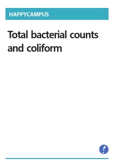 Total bacterial counts and coliform counting