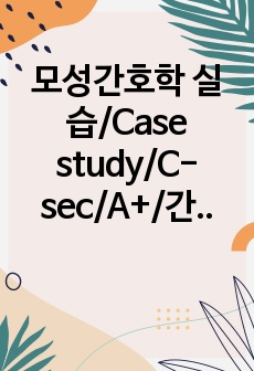 모성간호학 실습/Case study/C-sec/A+/간호진단 3개