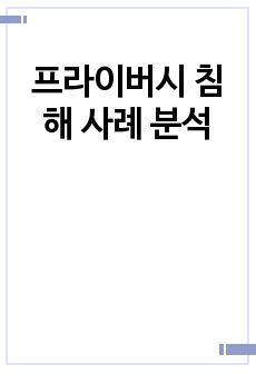 프라이버시 침해 사례 분석