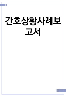 간호상황사례보고서