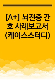 [A+] 뇌전증 간호 사례보고서(케이스스터디)