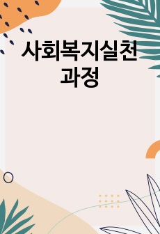 사회복지실천 과정