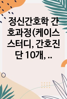 정신간호학 간호과정(케이스 스터디, 간호진단 10개, 간호과정 3개- 자살의 위험, 수면박탈, 만성통증, 이론적 근거 o, 계획까지만, 진단적, 치료적, 교육적 분류)