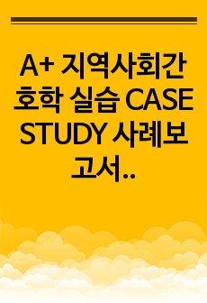 A+ 지역사회간호학 실습 CASE STUDY 사례보고서 오마하 간호진단, BPRS, PEARL 우선순위 선정 등