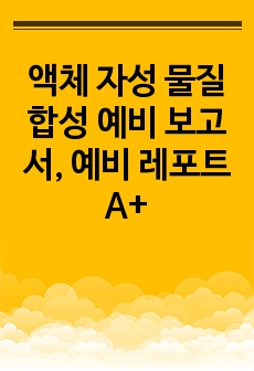 액체 자성 물질 합성 예비 보고서, 예비 레포트 A+