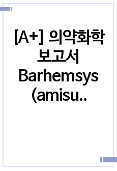 [A+] 의약화학 보고서 Barhemsys (amisulpride) - 2020 FDA Approved (개발 배경, 약물표적, 구조와 특징, 물리화학적 성질, 대사과정)