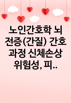 노인간호학 뇌전증(간질) 간호과정 신체손상 위험성, 피부손상 위험성