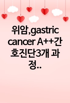 위암,gastric cancer A++간호진단3개 과정1!!