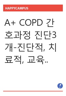 COPD 간호과정 진단3개 A+보장