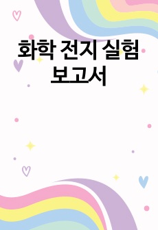 화학 전지 실험보고서