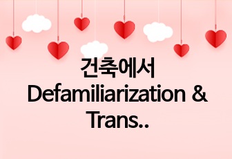 건축에서 Defamiliarization & Transformation (책-건축가의 언어26)